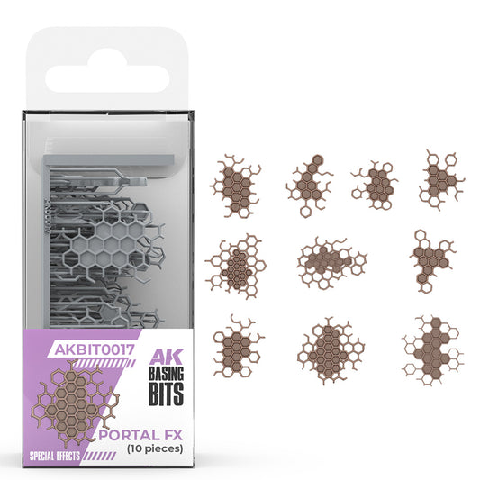 AK Interactive Portal FX Hexagonal Diorama & Basing Bits AKBIT0017