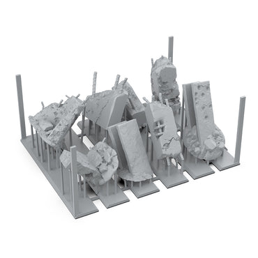 AK Interactive Concrete Ruins Diorama & Basing Bits AKBIT0023