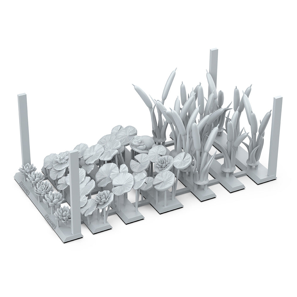 AK Interactive Water Lilies & Cattails Diorama & Basing Bits AKBIT0024