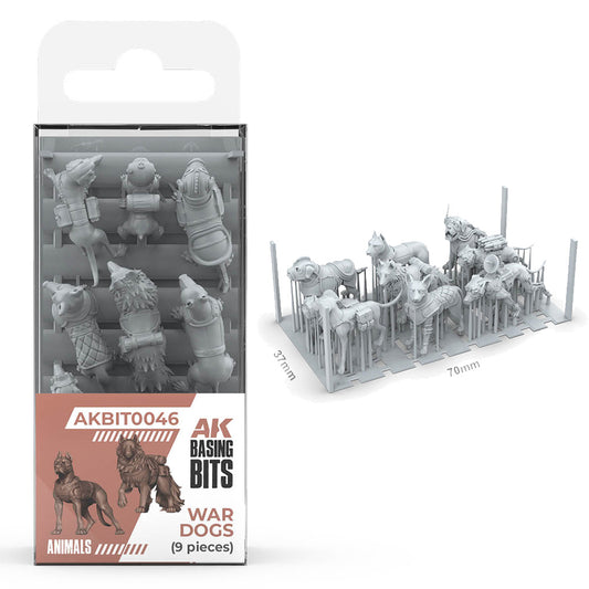 AK Interactive War Dogs Diorama & Basing Bits - 9 pieces BIT0046