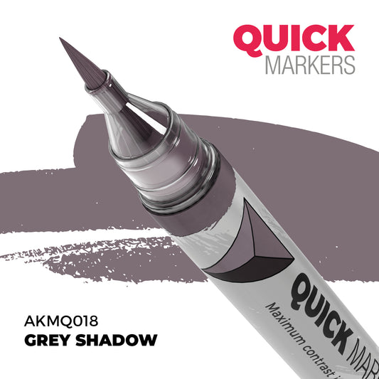 AK Interactive Quick Markers Grey Shadow Acrylic Paint Marker AKMQ018