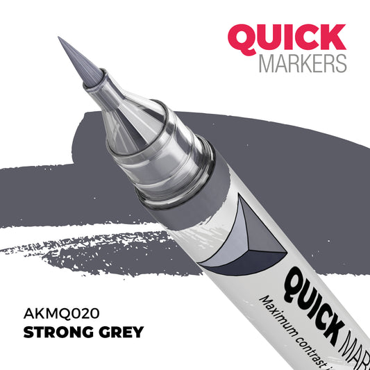 AK Interactive Quick Markers Strong Grey Acrylic Paint Marker AKMQ020