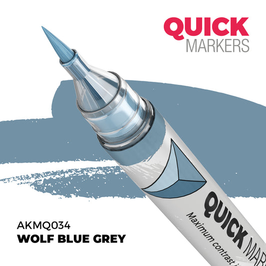 AK Interactive Quick Markers Wolf Blue Grey Acrylic Paint Marker AKMQ034