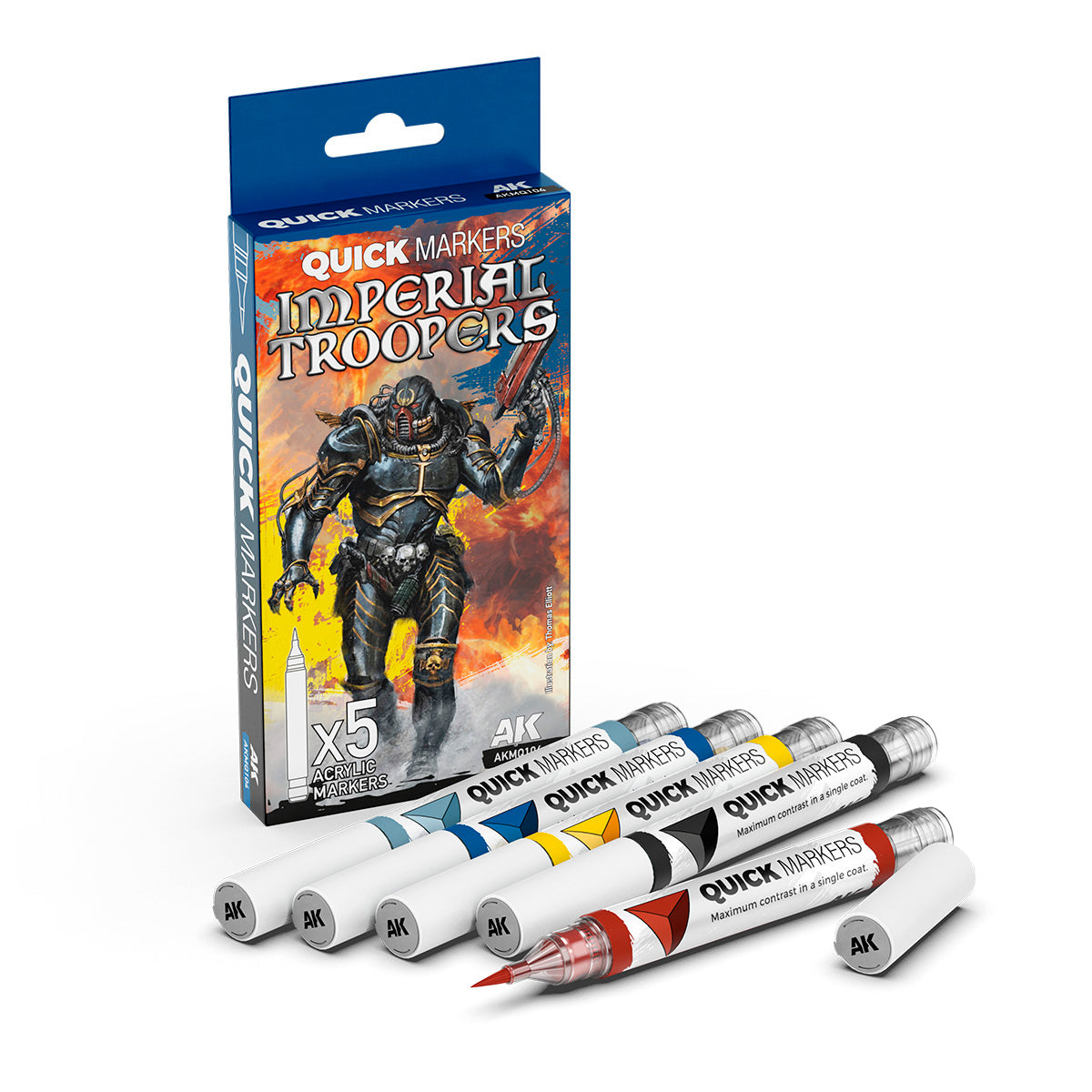 AK Interactive Quick Markers - Imperial Troopers - 5-Pack Marker Set AKMQ104