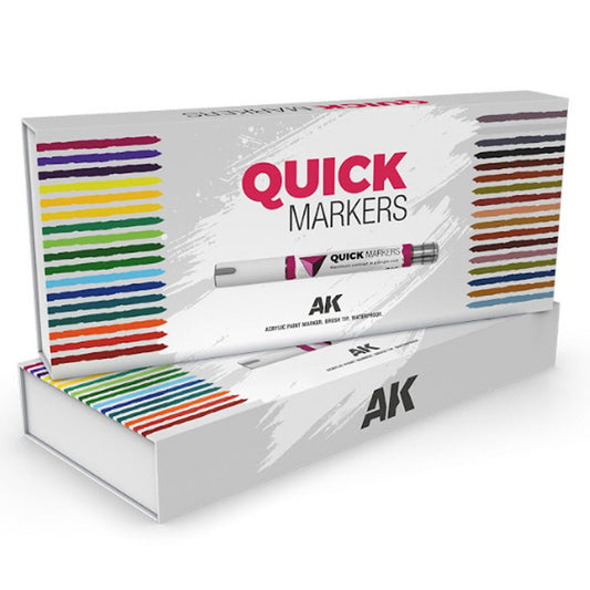 AK Interactive Quick Markers Deluxe Case - Full 34 Colour Quick Gen Set AKMQ150