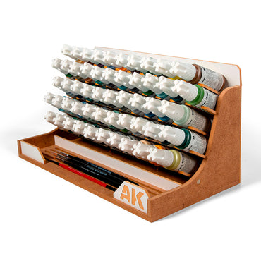 AK Interactive 52x 17ml Paint Bottles Modular Workbench Organizer