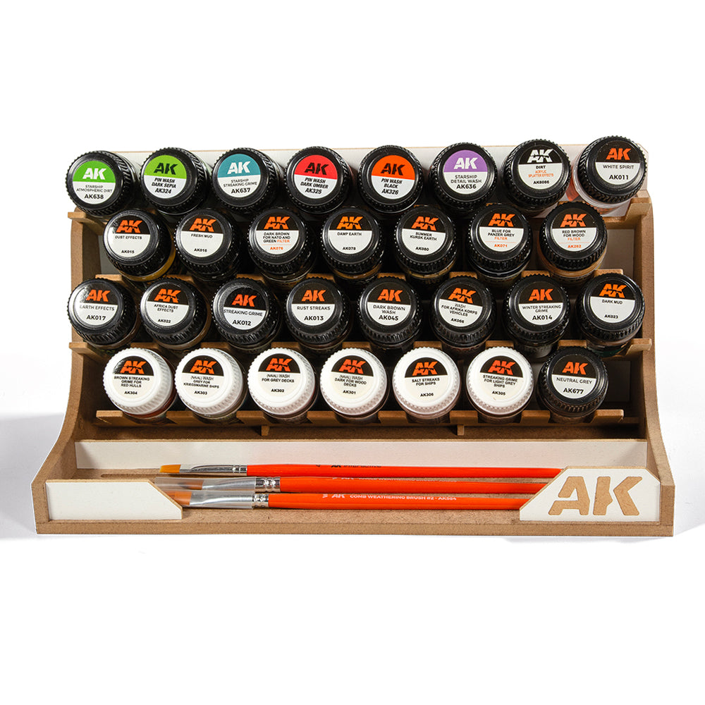 AK Interactive 30x 35ml Paint Jars Modular Workbench Organizer