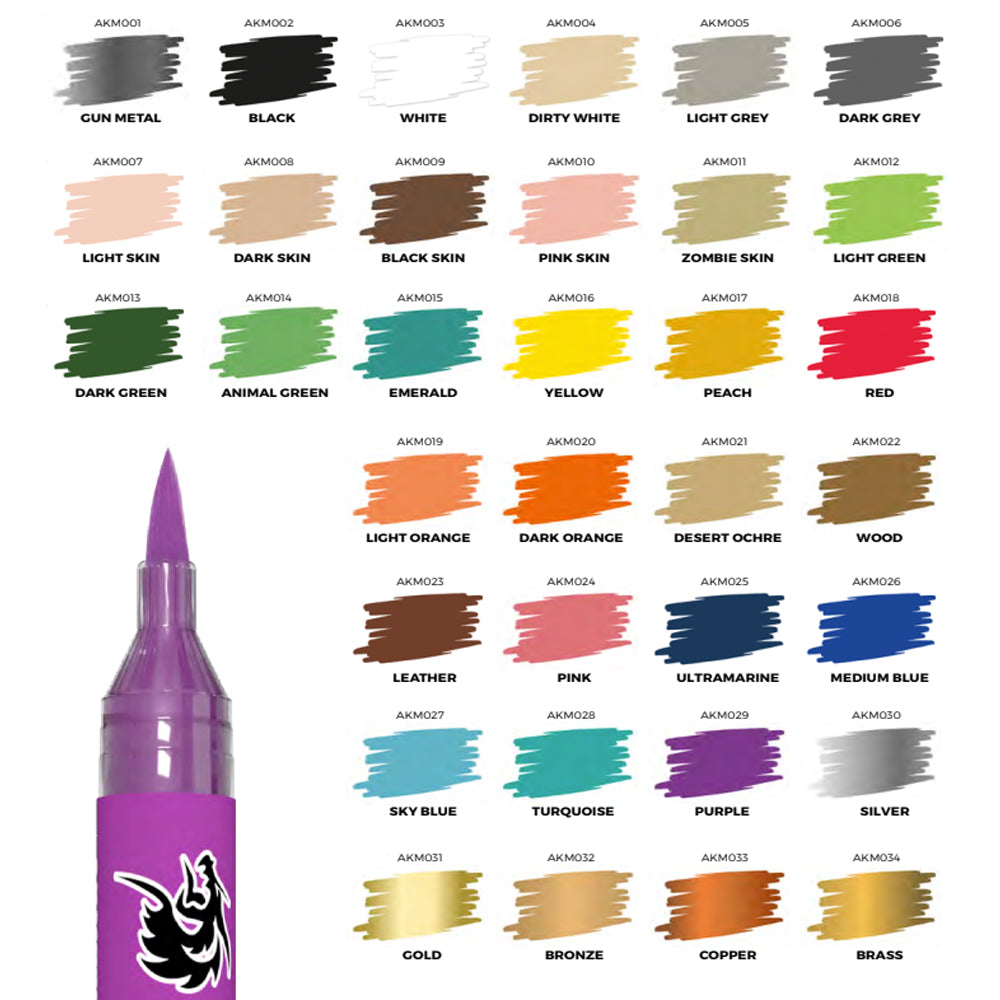 AK Interactive Playmarkers White Acrylic Paint Marker AKM003