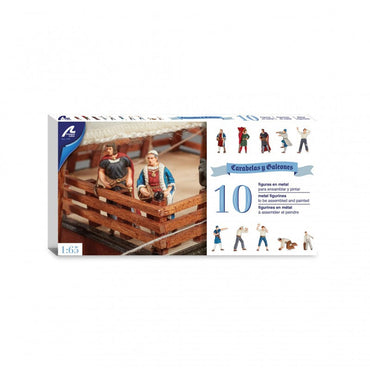 Artesania Latina 22411F 10 Metal Figurines for Galleons 1:65 Model Kit