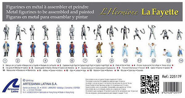 ARTESANIA LATINA Set of 14 Die Cast Figurines (Hermione la Fayette) 22517F