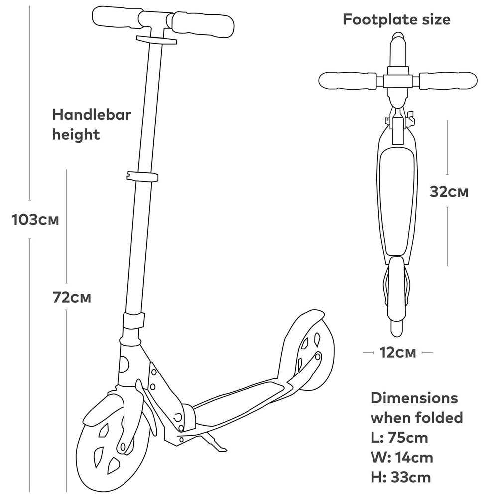 Neochrome Micro Scooter with Large Wheels Age 8 to Adult SA0049