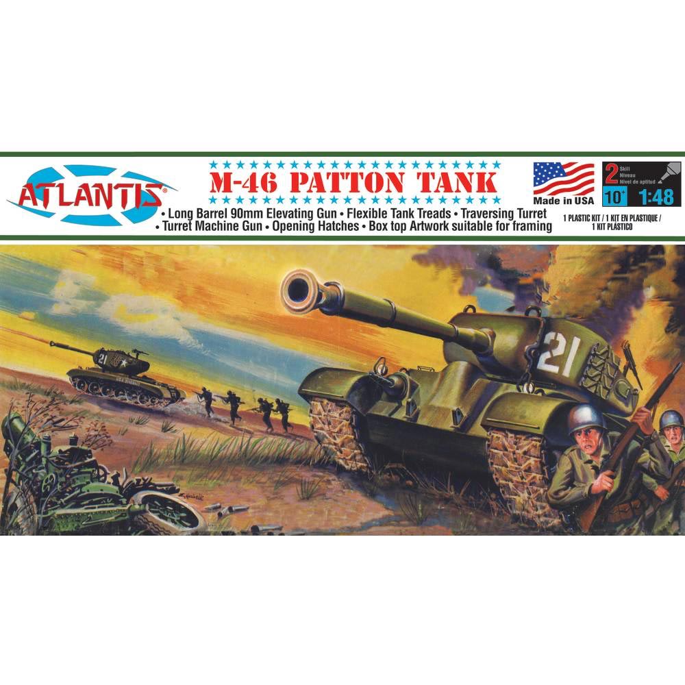 Atlantis Models A301 M-46 Patton Tank 1:48 Plastic Model Kit