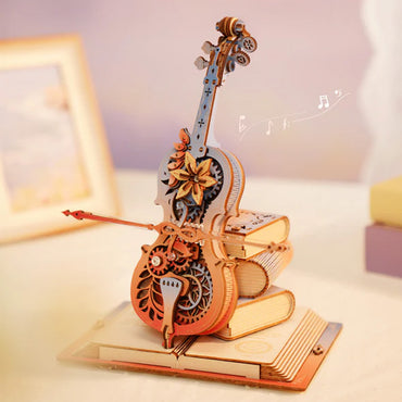 ROKR Symphony of Gorgeous Dreams Mechanical Wooden Model Kit Music Box AMK63M