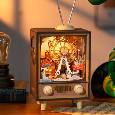 ROBOTIME Rolife Sunset Carnival Fairground TV DIY 3D Wooden Model Kit