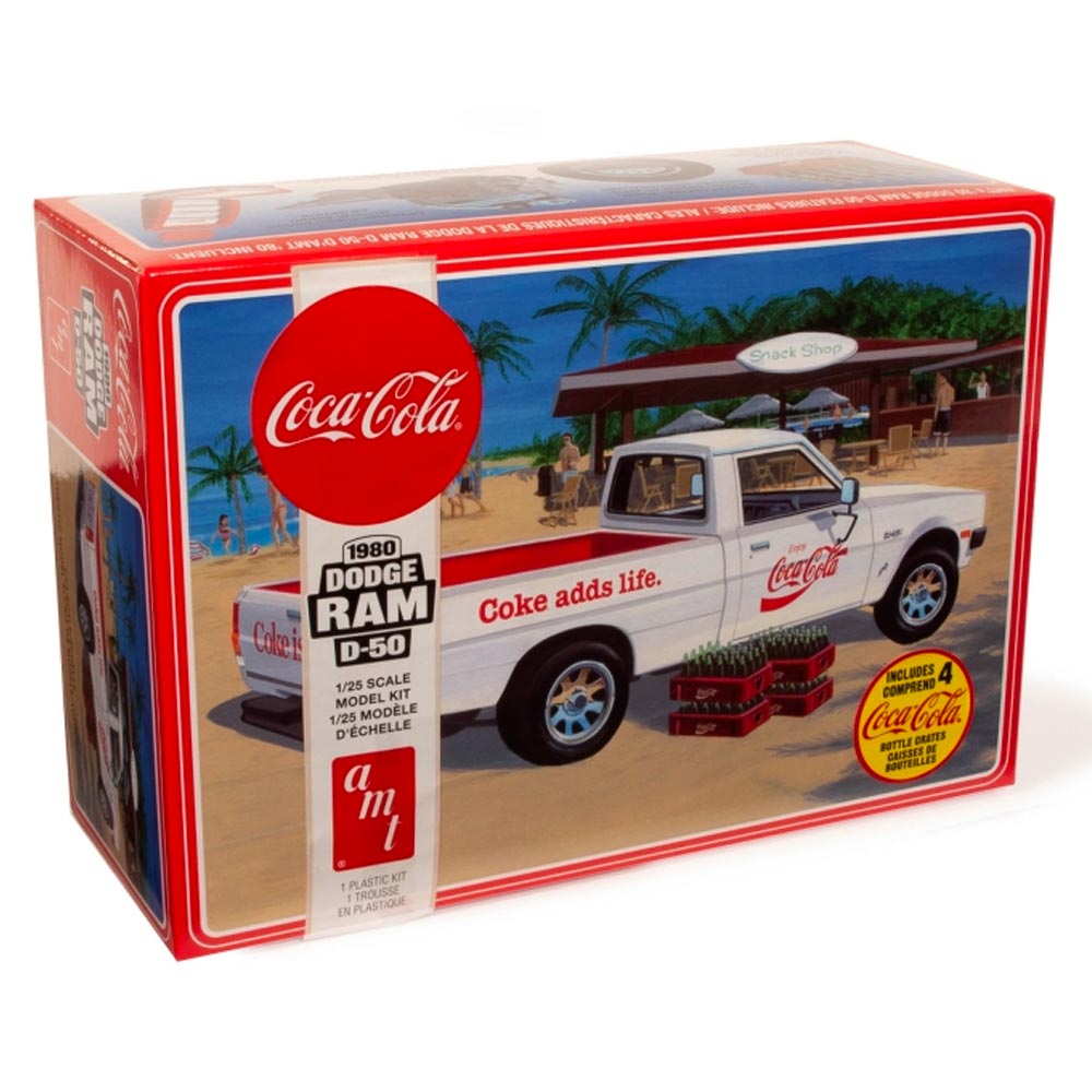 AMT 1306 1980 Dodge Ram D-50 Pickup Coca-Cola Coke 1:25 Model Kit