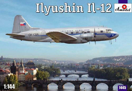 A-Model 14445 Ilyushin IL-12 Czech version 1:144 Aircraft Model Kit