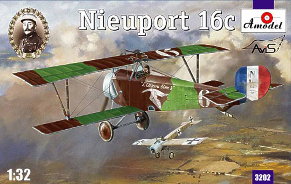 A-Model 32002 Nieuport N.16C with decals 1:32 Aircraft Model Kit