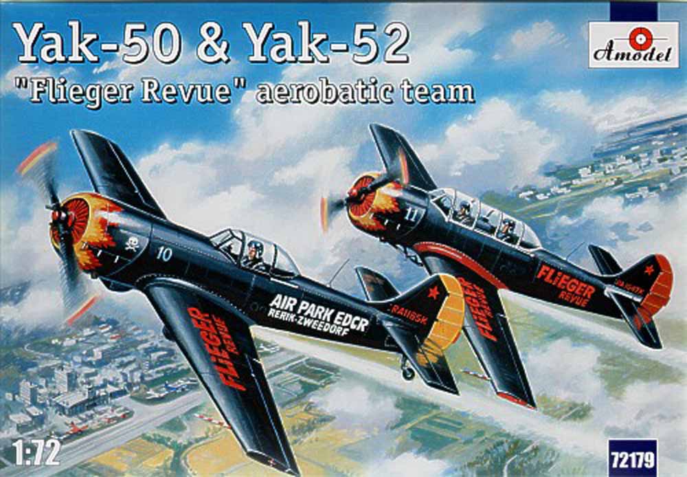 A-Model 72179 Yakovlev Yak-50 and Yakovlev Yak-52 1:72 Aircraft Model Kit
