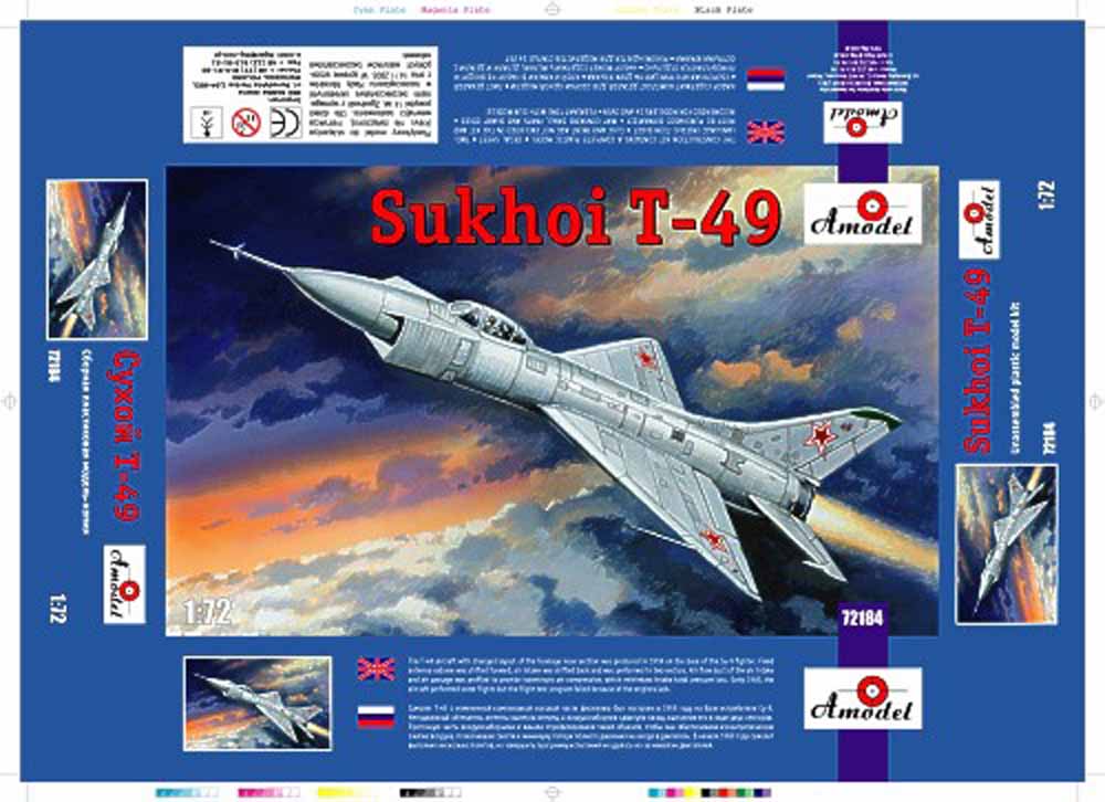 A-Model 72184 Sukhoi T-49 1:72 Aircraft Model Kit