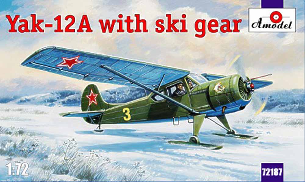 A-Model 72187 Yakovlev Yak-12A with ski gear 1:72 Aircraft Model Kit