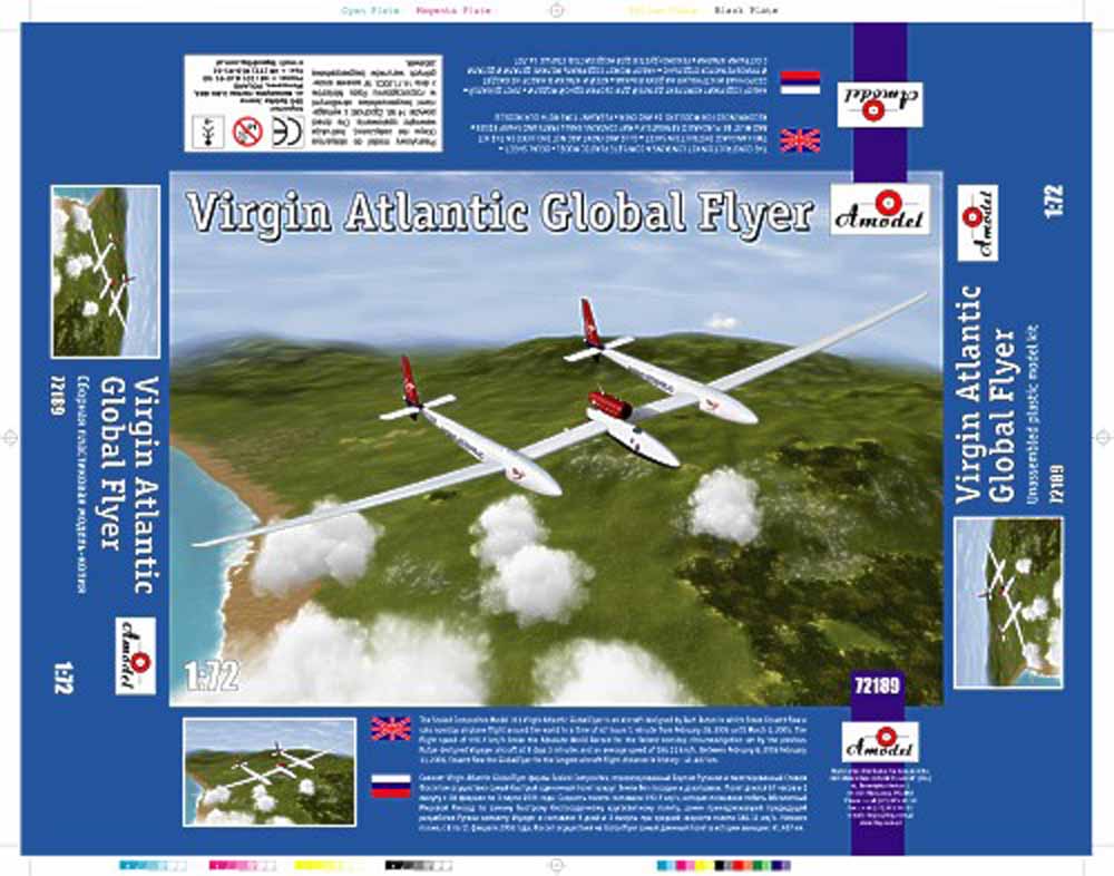 A-Model 72189 Virgin Atlantic Global Flyer 1:72 Aircraft Model Kit