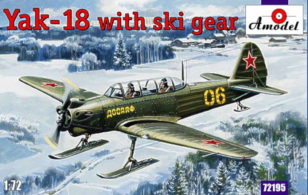 A-Model 72195 Yakovlev Yak-18 on ski's 1:72 Aircraft Model Kit