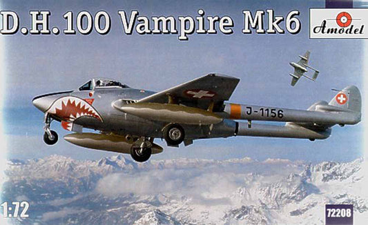 A-Model 72208 de Havilland DH.100 Vampire Mk.6 1:72 Aircraft Model Kit