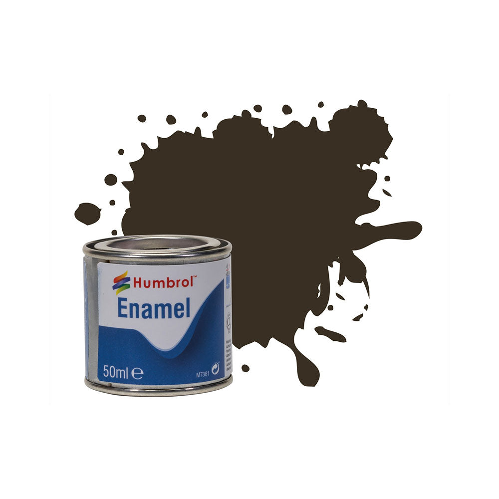 Humbrol 50ml Enamel Paint Tinlet - No 10 Service Brown Gloss Model Kit Paint
