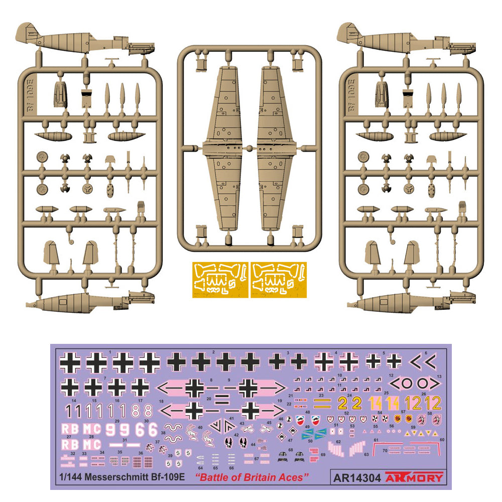 Armory 14304 Messerschmitt Bf 109E-3/4 "Battle of Britain Aces" 1:144 Model Kit