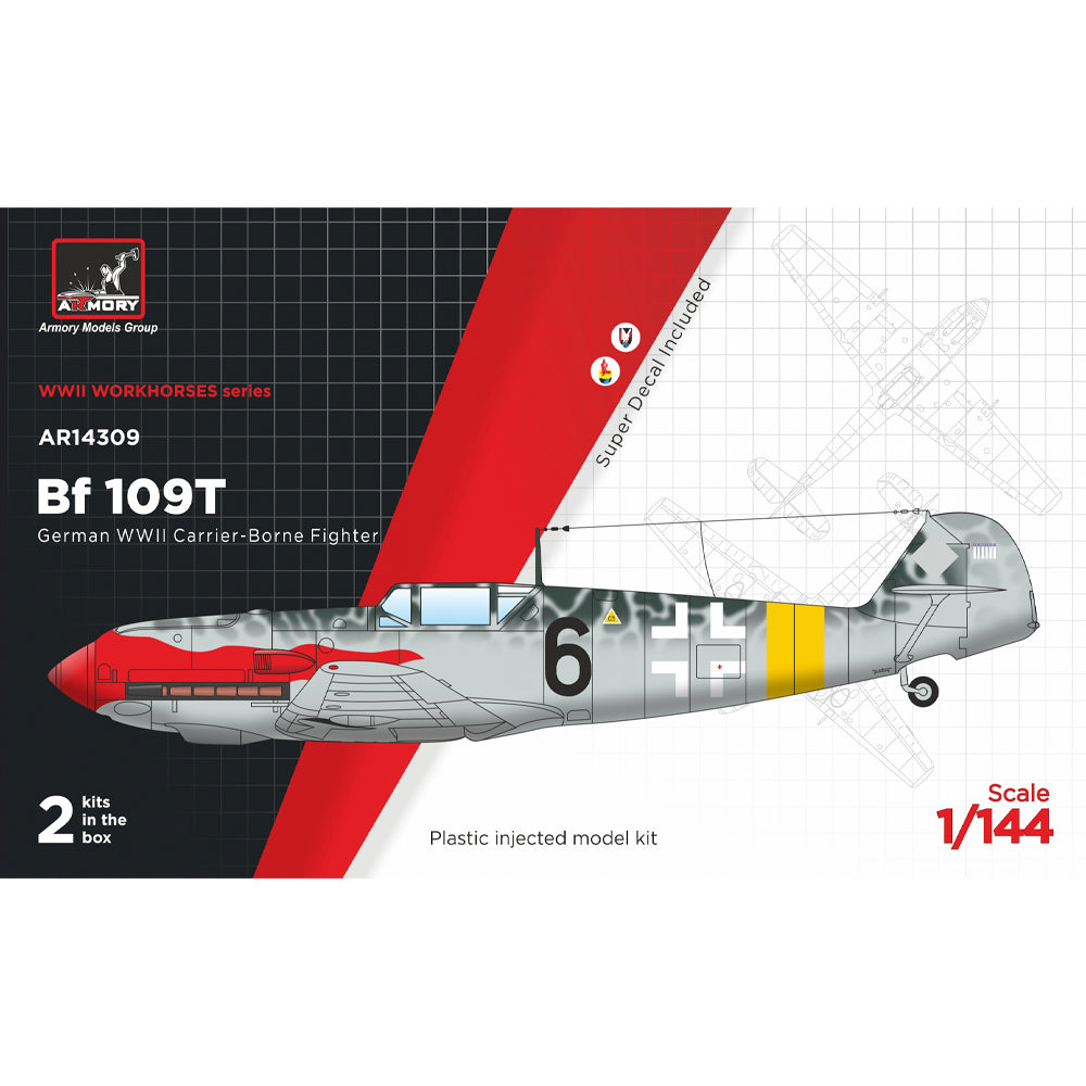 Armory 14309 Messerschmitt Bf 109T "Flugzeugträger Jäger" 1:144 Model Kit
