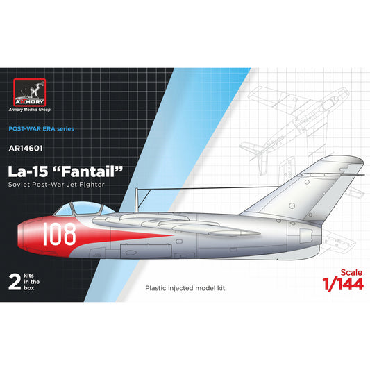 Armory 14601 La-15 Fantail Soviet Post-War Jet Fighter 1:144 Model Kit