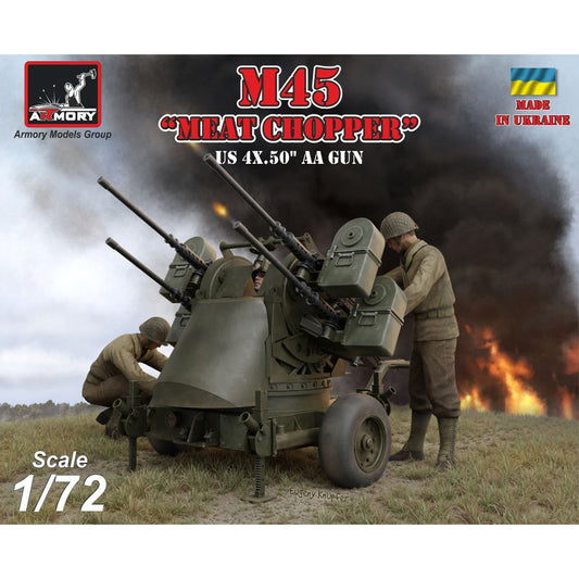 Armory 72239 M45 Quadmount US WWII 4x12.7 M2HB Turret M20 Trailer 1:72 Model Kit