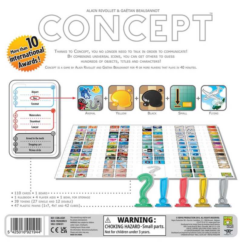 Concept Board Game Age 10+ 4-12 Players