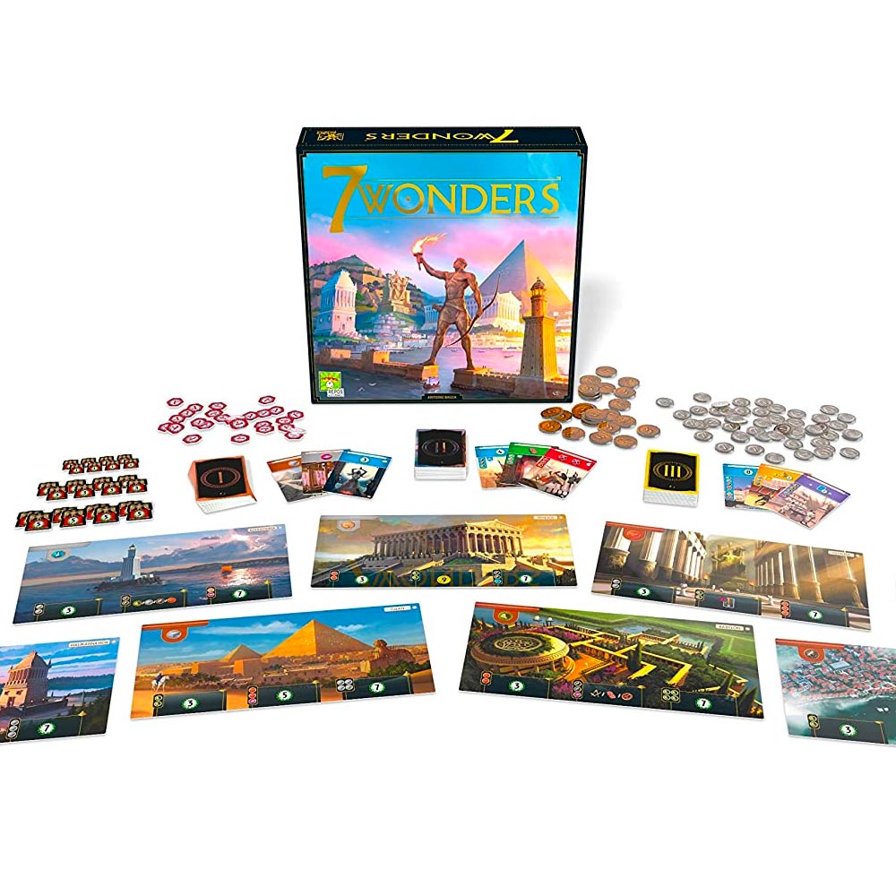 7 Wonders (2nd Edition) - Board Game - Age 10+ - 3-7 Players - 30min