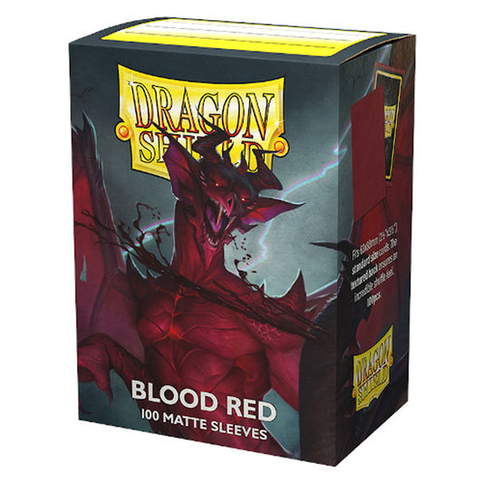 Dragon Shield: Standard Card Sleeves - Blood Red Matte (100pcs)