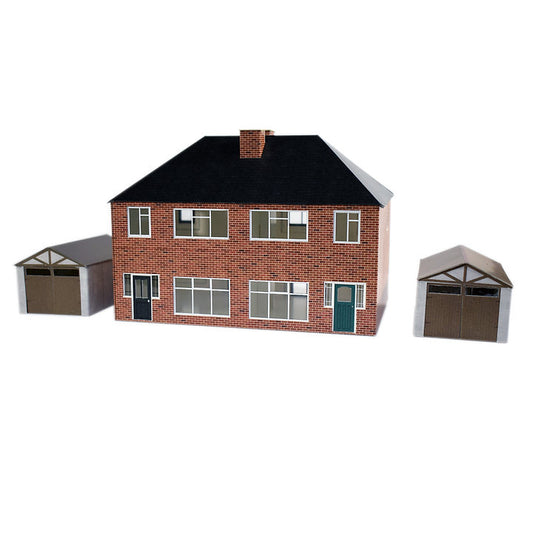 ATD Models 1930s Semi Detached House Card Kit OO Gauge ATD001