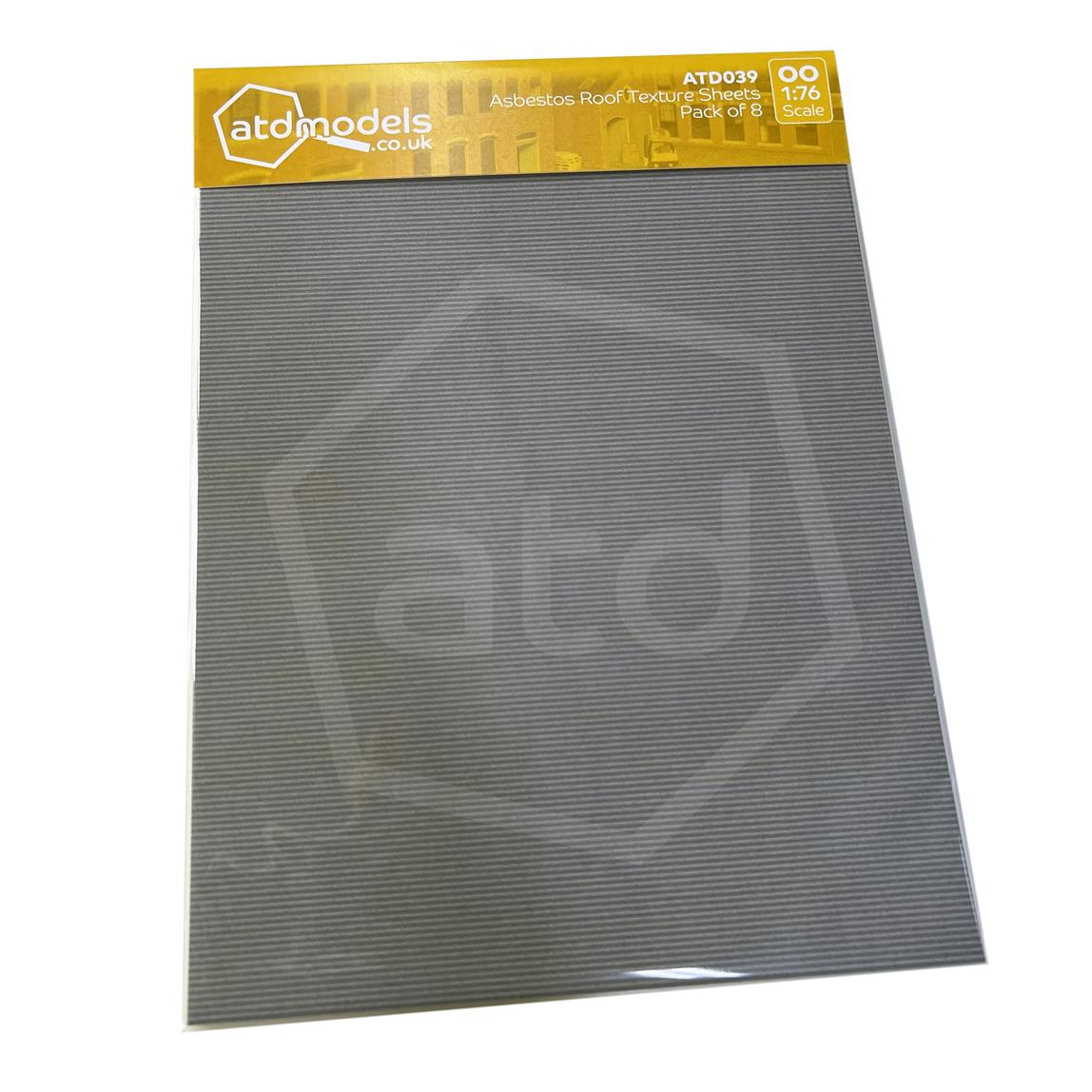 ATD Models Asbestos Roofing Texture Pack (8 x A4 Sheets) ATD039 OO Gauge