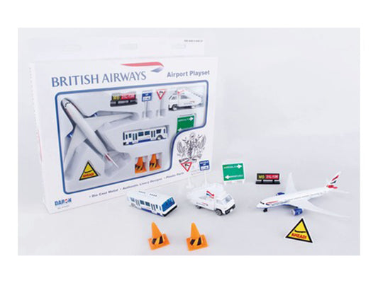 Daron Playset British Airways Plane Airport Toy