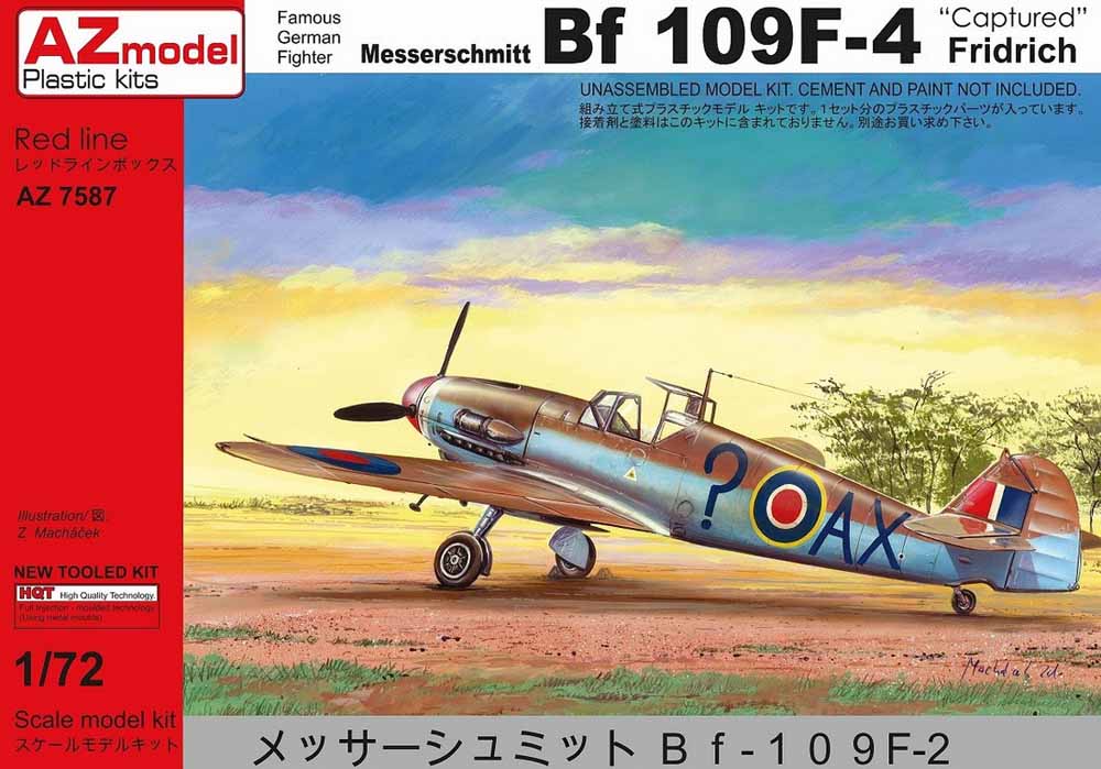 AZ Model 7587 Messerschmitt Bf-109F-4 1:72 Plastic Model Aircraft Kit
