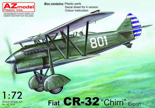 AZ Model 7612 Fiat CR-32bis 'Chirri' Export decals 1:72 Plastic Model Aircraft Kit