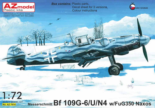 AZ Model 7614 Messerschmitt Bf-109G-6/U/N4 1:72 Plastic Model Aircraft Kit