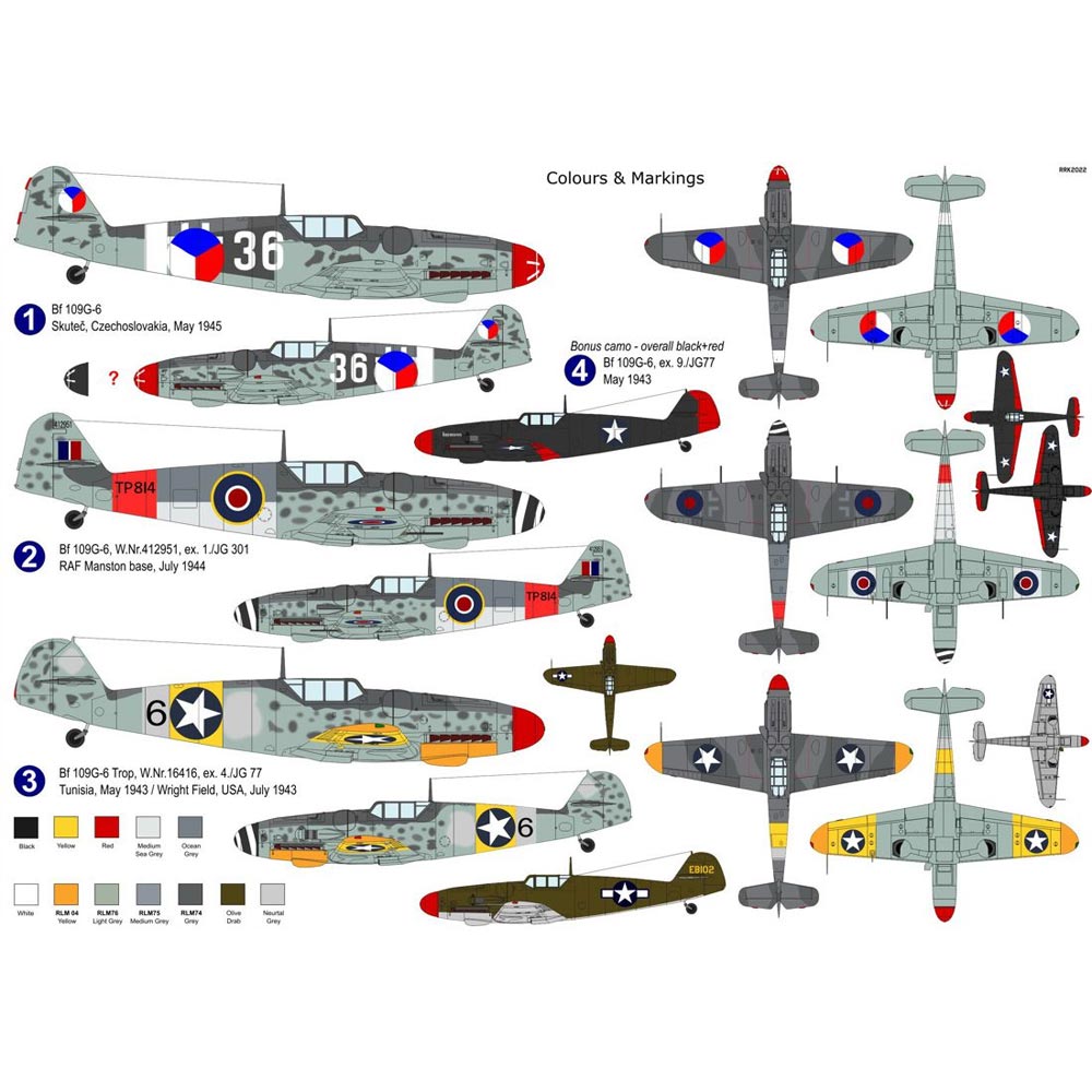 AZ Model 7818 Messerschmitt Bf-109G-6 'Captured' 1:72 Model Kit