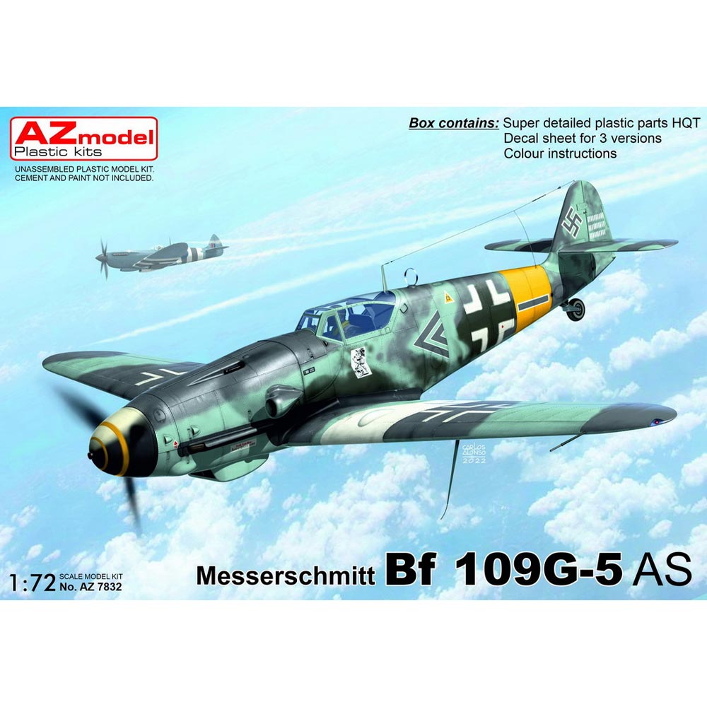 AZ Model 7832 Messerschmitt Bf-109G-5/AS 1:72 Plastic Model Kit