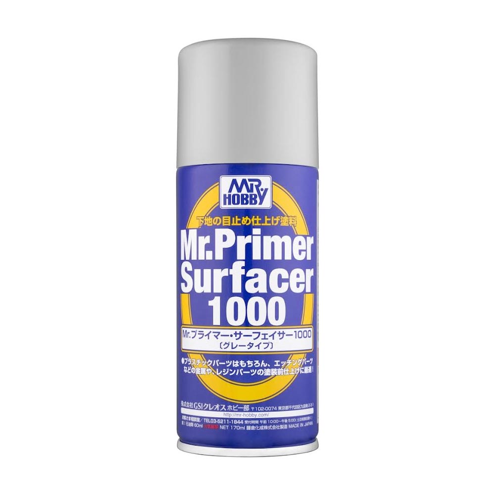 Mr. Hobby Mr Primer Surfacer 1000 (170ml) Model Paint B-524