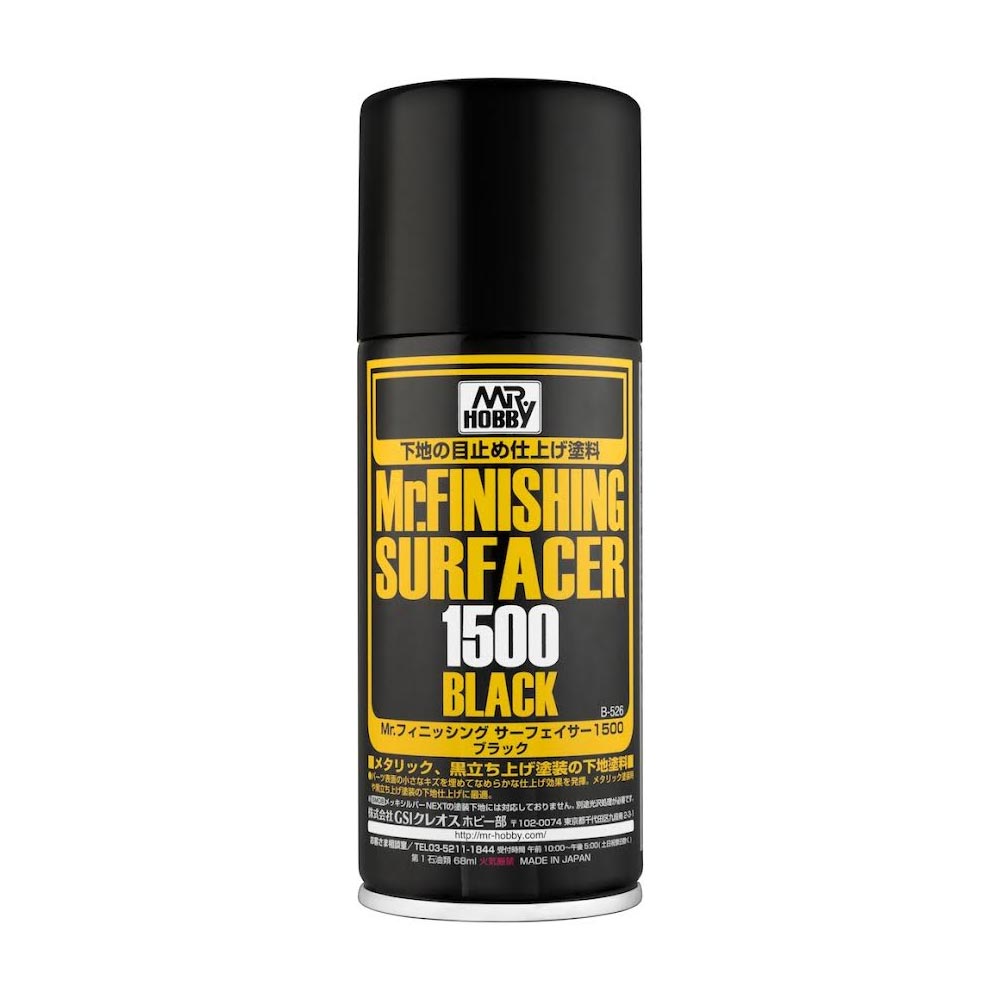 Mr. Hobby Mr Finishing Surfacer 1500 Black (170ml) Model Paint B-526