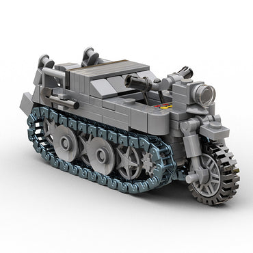 Build Army Kettenkrad Tracked Motorcycle 1:31 Brick Model 89pcs B0002