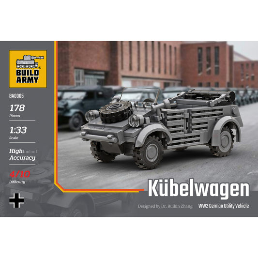 Build Army Kubelwagen Car 1:33 Brick Model 178pcs B0005