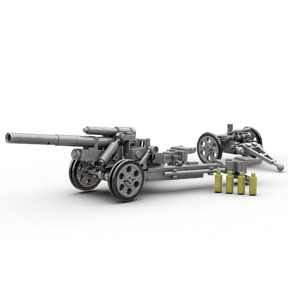 Build Army German 15cm SFH 18 Artillery 1:35 Brick Model 167pcs B0018