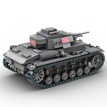 Build Army Panzer III 1:33 Tank Brick Model 755pcs B0141