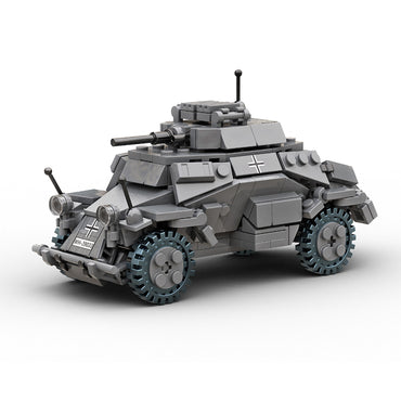 Build Army Sd.Kfz.222 Armoured Vehicle 1:33 Brick Model 318pcs B0222